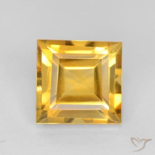 2.36ct Natural ouro médio Citrino, Quadrado, VS