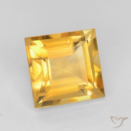 Citrino ouro médio Natural 2.36ct, Quadrado, VS