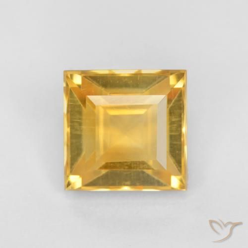 1.46ct Natural ouro médio Citrino, Quadrado, VS