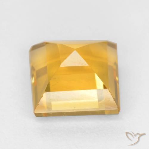 Citrino Laranja Dourada Natural 1.51ct, Quadrado, VS