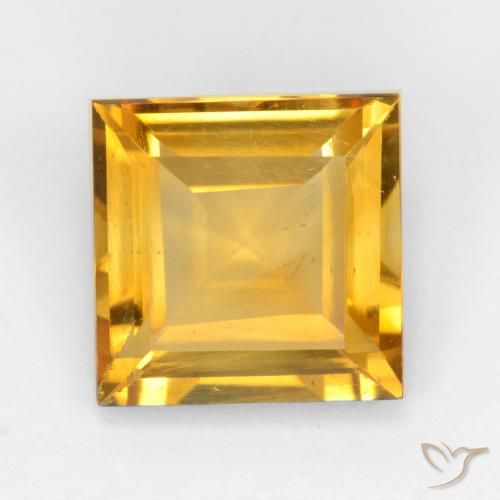 3.06ct Natural Dourado médio Citrino, Quadrado, VS