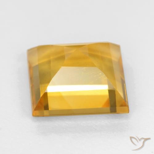 Citrino Dourado médio Natural 3.06ct, Quadrado, VS
