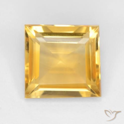 2.87ct Natural ouro brilhante Citrino, Quadrado, VS