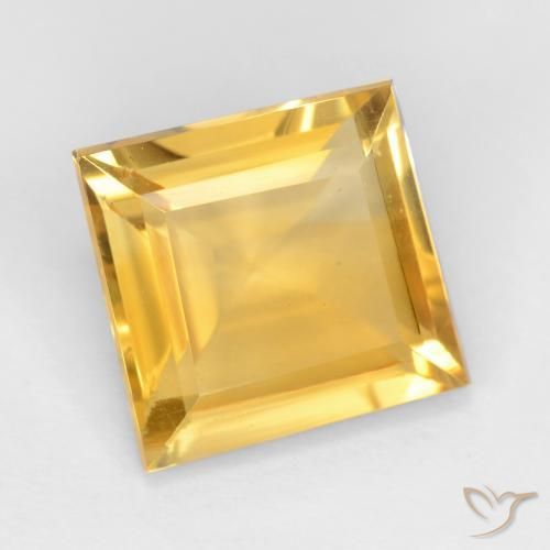 Citrino ouro brilhante Natural 2.87ct, Quadrado, VS