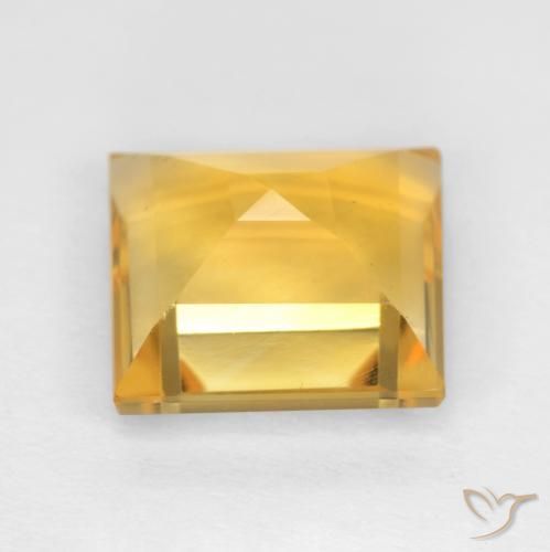 Citrino ouro brilhante Natural 2.87ct, Quadrado, VS