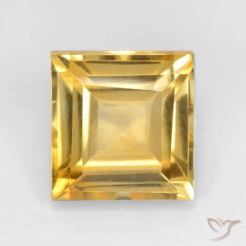 3.76ct Natural Dourado médio Citrino, Quadrado, VS