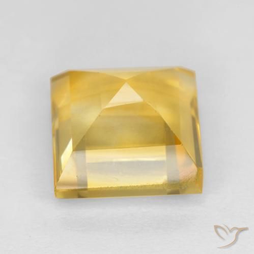 Citrino Dourado médio Natural 3.76ct, Quadrado, VS