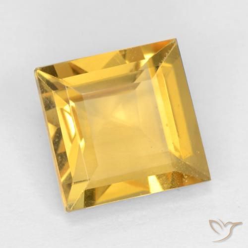 Citrino Dourado Natural 1.51ct, Quadrado, VS