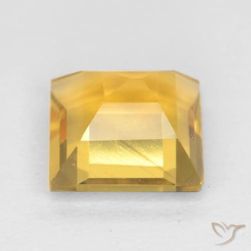 Citrino Dourado Natural 1.51ct, Quadrado, VS