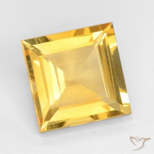 Citrino Dourado Natural 2.76ct, Quadrado, VS