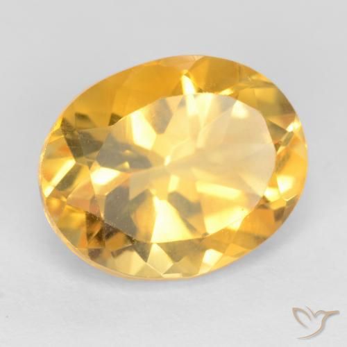 Citrino Laranja Dourada Natural 3.65ct, oval, VS