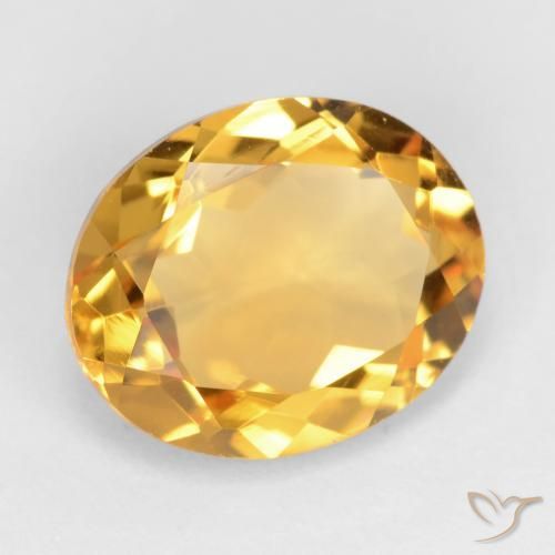 Citrino Dourado Médio-escuro Natural 3.07ct, oval, VS