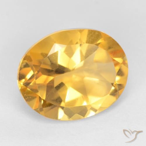 Citrino Laranja Dourado Profundo Natural 3.28ct, oval, VS