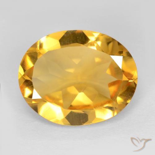 2.96ct Natural Laranja Dourado Profundo Citrino, oval, VS
