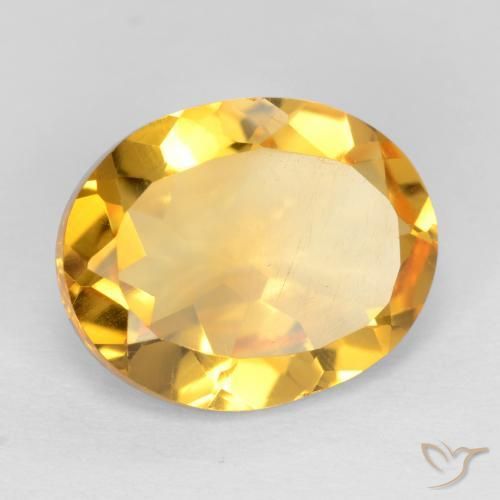 Citrino Laranja Dourado Profundo Natural 2.96ct, oval, VS