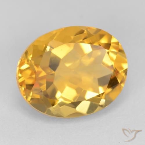 Citrino Laranja Dourado Profundo Natural 3.71ct, oval, VS