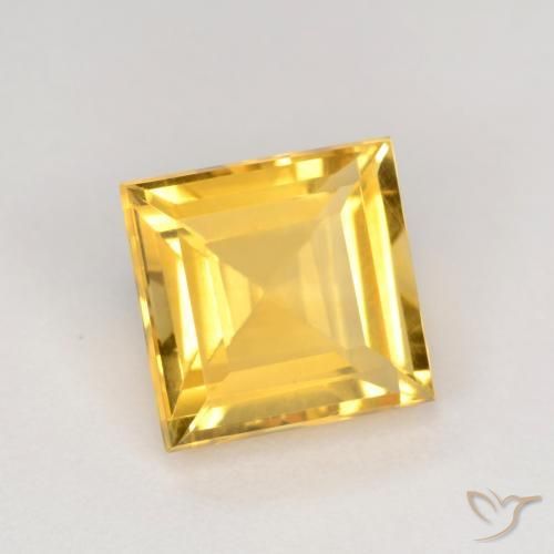 Citrino Dourado Natural 2.56ct, Quadrado, VS