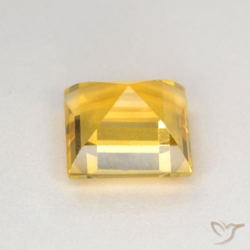 Citrino Dourado Natural 2.56ct, Quadrado, VS