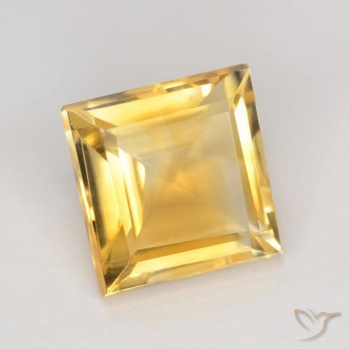 Citrino Ouro Natural 3.10ct, Quadrado, VS