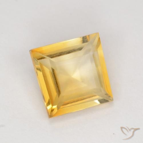 Citrino Ouro Natural 1.71ct, Quadrado, VS