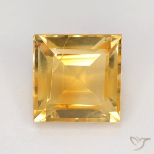 3.65ct Natural Dourado Citrino, Quadrado, VS-SI