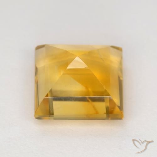 Citrino Dourado Natural 3.65ct, Quadrado, VS-SI