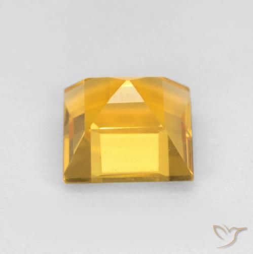 Citrino ouro médio Natural 1.60ct, Quadrado, VVS-VS