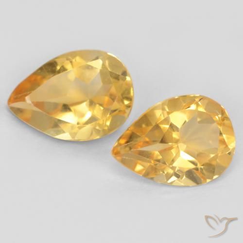 1.23ctw Natural Ouro Citrino, Formato de pêra, VVS-VS