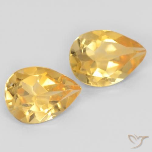 Pedras preciosas de Citrino Ouro natural de 1.23 ct, Formato de pêra, VVS-VS