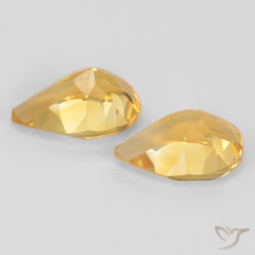 Pedras preciosas de Citrino Ouro natural de 1.23 ct, Formato de pêra, VVS-VS