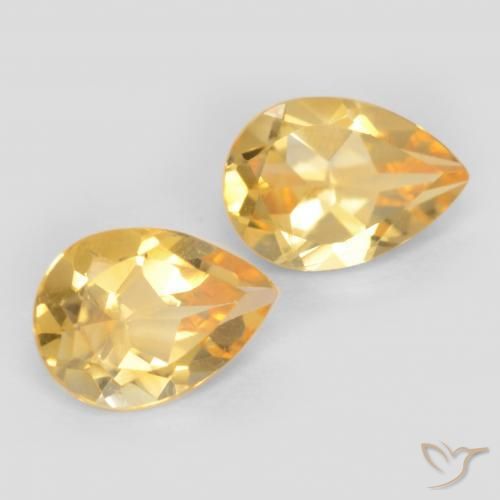 Pedras preciosas de Citrino Ouro natural de 1.25 ct, Formato de pêra, VVS-VS
