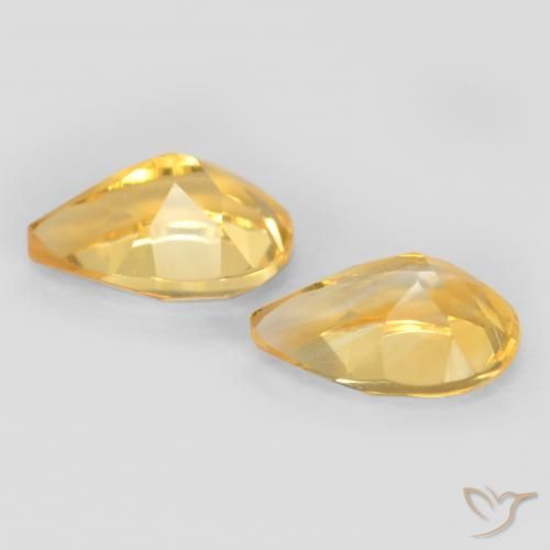 Pedras preciosas de Citrino Ouro natural de 1.25 ct, Formato de pêra, VVS-VS