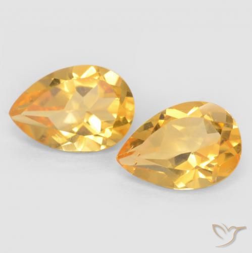 1.28ctw Natural Ouro Citrino, Formato de pêra, VVS-VS