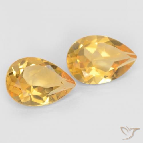 Pedras preciosas de Citrino Ouro natural de 1.28 ct, Formato de pêra, VVS-VS