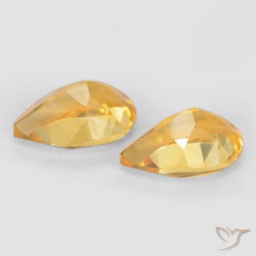 Pedras preciosas de Citrino Ouro natural de 1.28 ct, Formato de pêra, VVS-VS