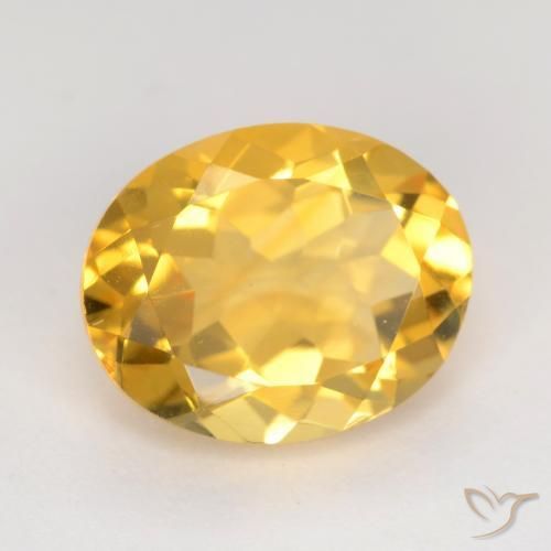Citrino Dourado médio Natural 3.32ct, oval, VVS-VS