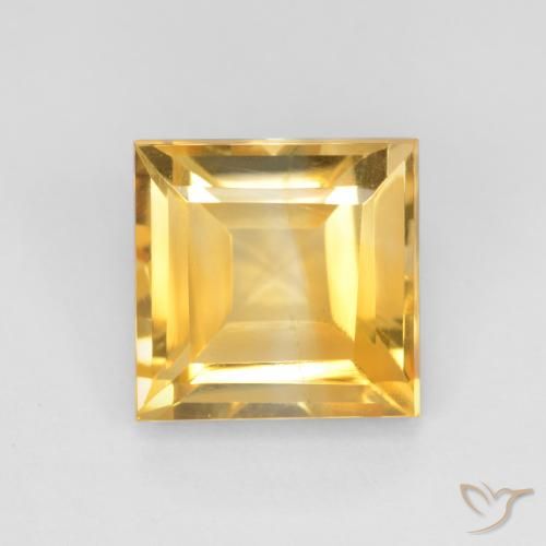 3.11ct Natural ouro brilhante Citrino, Quadrado, VS