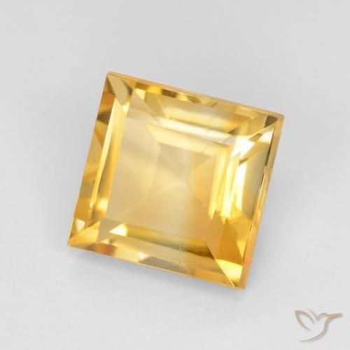 Citrino ouro brilhante Natural 3.11ct, Quadrado, VS
