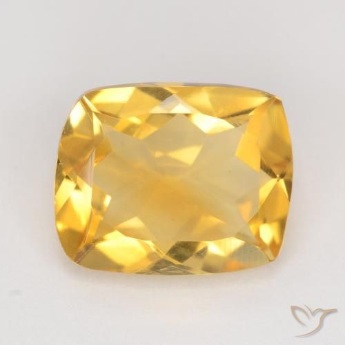 3.30ct Natural ouro médio Citrino, Almofada, VS