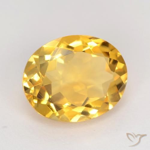 Citrino ouro médio Natural 3.18ct, oval, VS