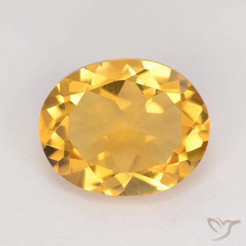3.06ct Natural Laranja Dourada Citrino, oval, VVS-VS