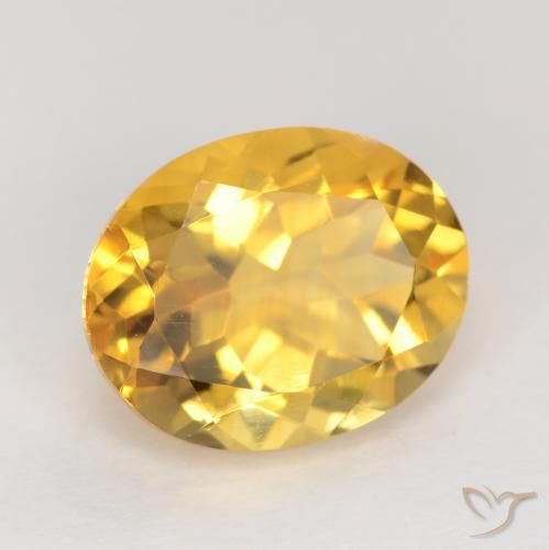 Citrino ouro médio Natural 3.28ct, oval, VS