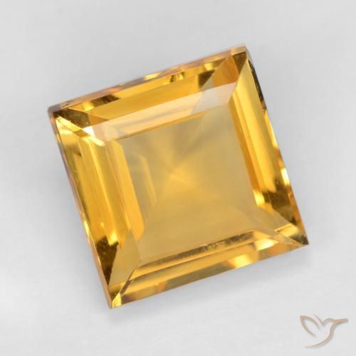 Citrino Dourado Natural 2.90ct, Quadrado, VS