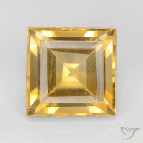 3.53ct Natural Dourado Citrino, Quadrado, VS