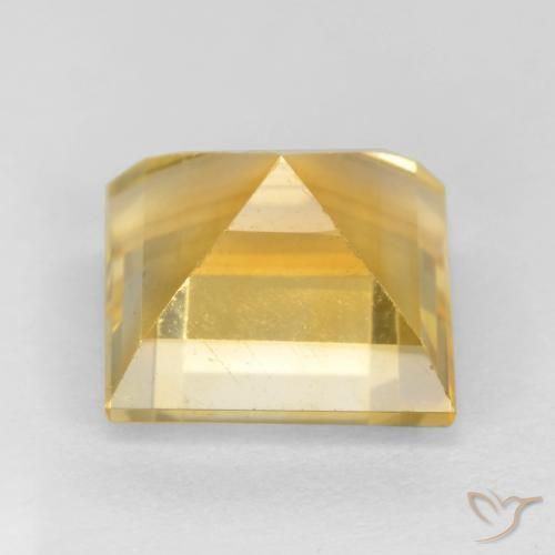 Citrino Dourado Natural 3.53ct, Quadrado, VS
