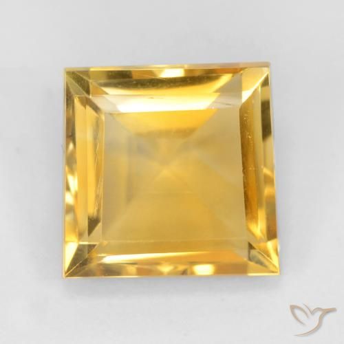 2.97ct Natural ouro médio Citrino, Quadrado, VS