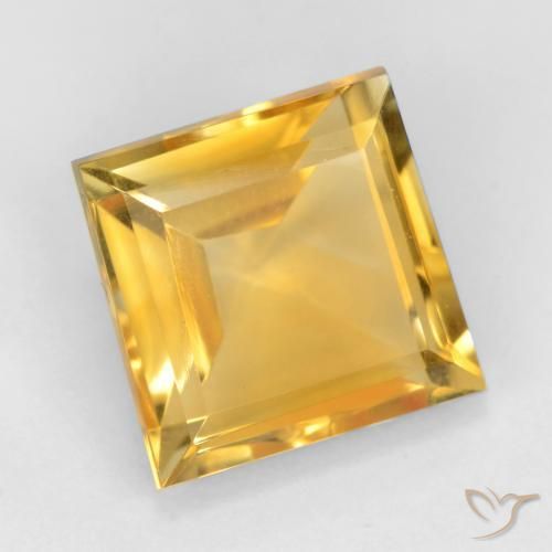 Citrino ouro médio Natural 2.97ct, Quadrado, VS