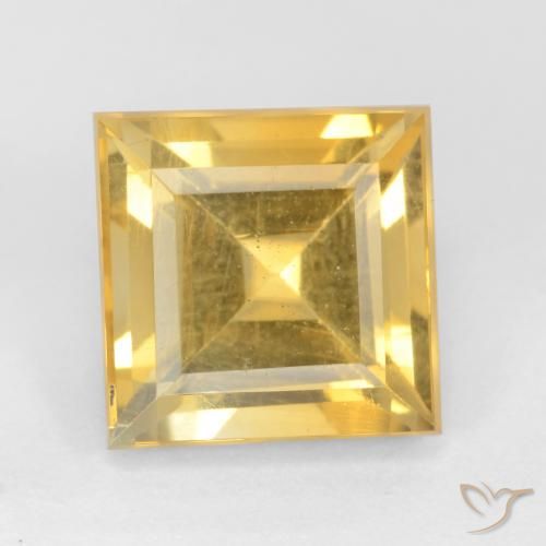 3.50ct Natural Ouro Citrino, Quadrado, VS