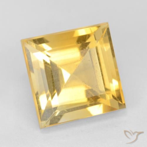 Citrino Ouro Natural 3.50ct, Quadrado, VS
