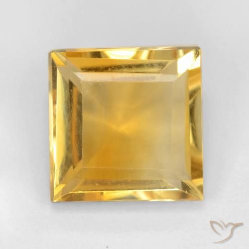 3.06ct Natural Dourado médio Citrino, Quadrado, VS